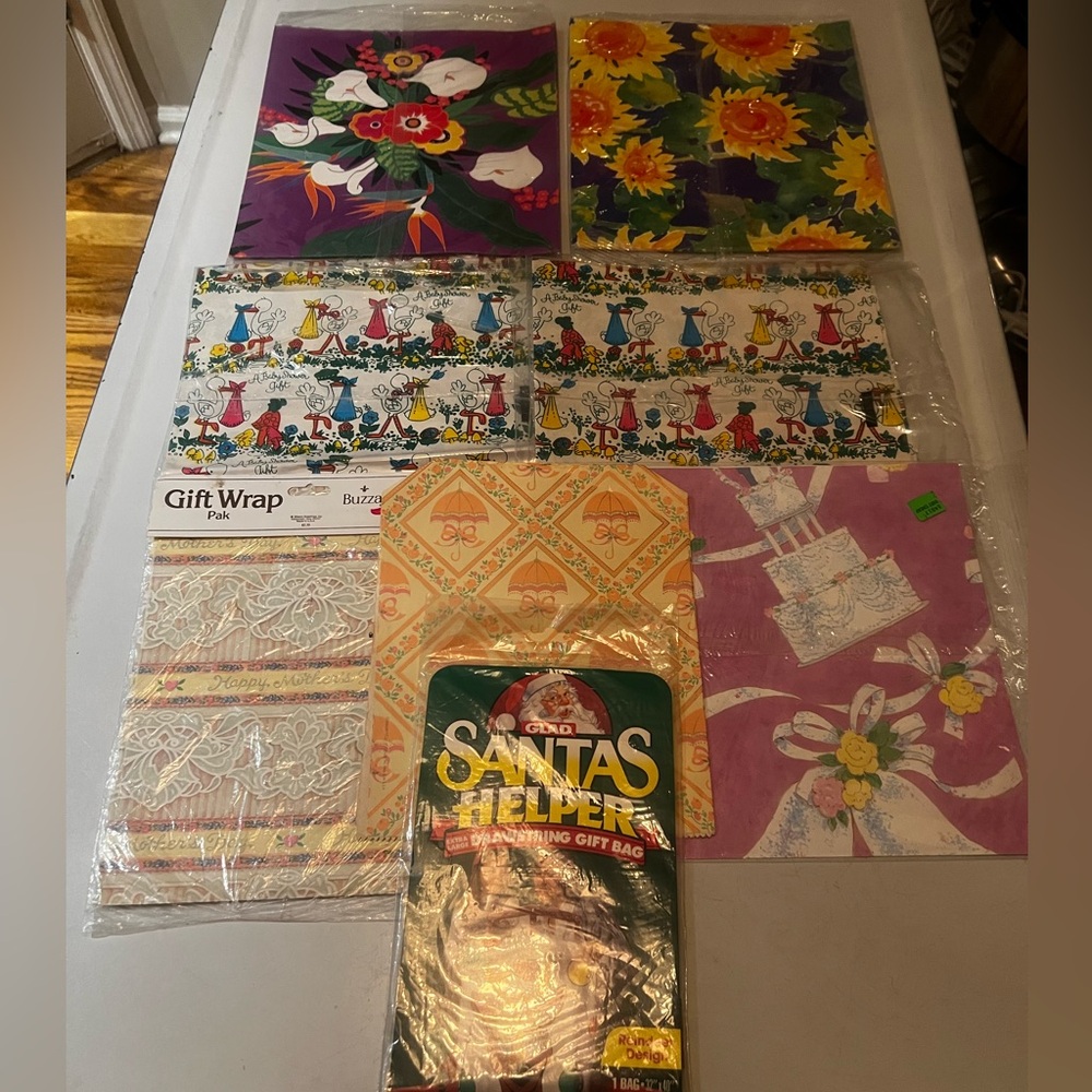 Vintage lot of 80’s and 90’s Gift Wrap